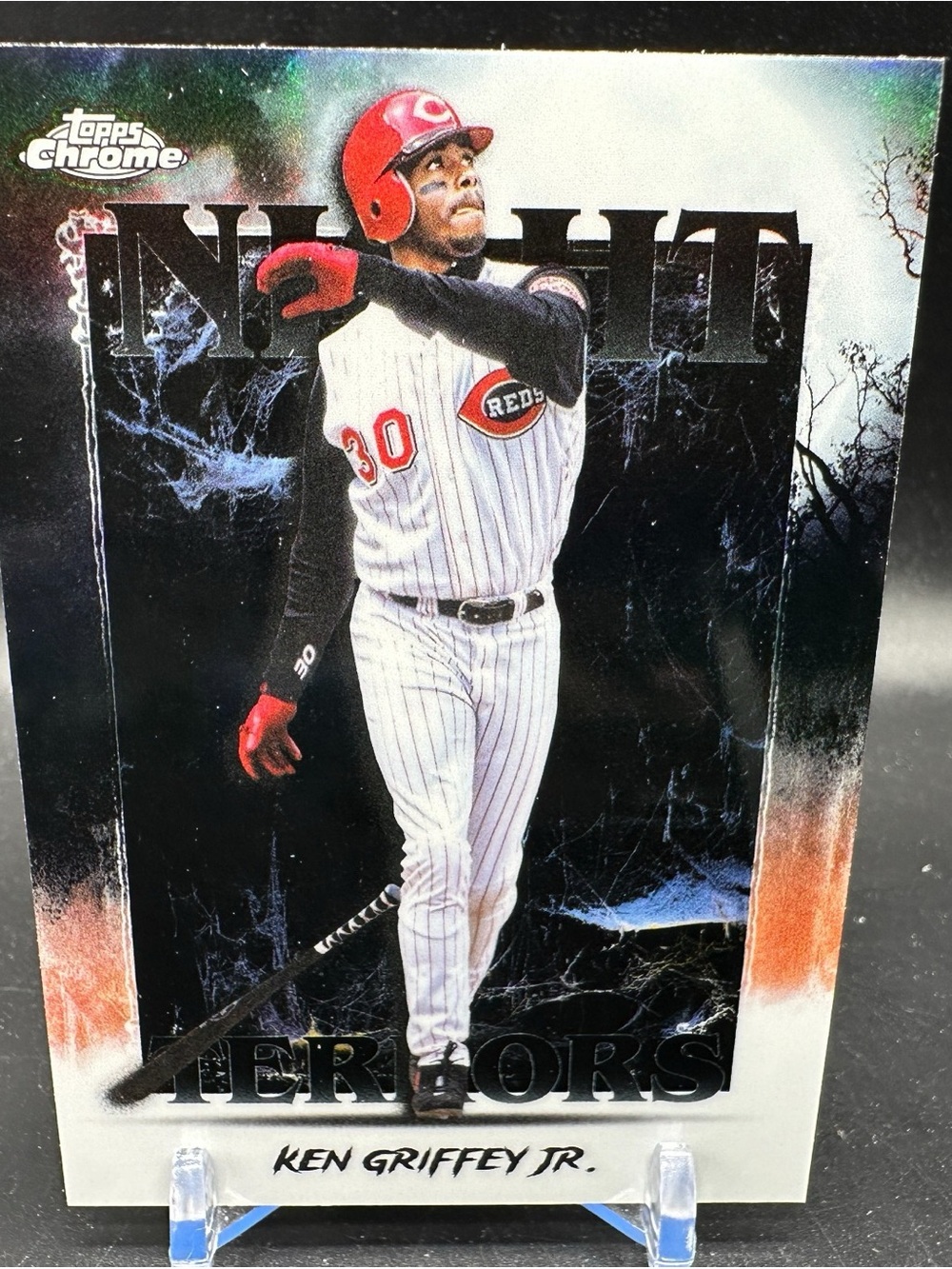 Ken Griffey Jr. Night Terrors 2025 Topps Chrome Update #NT-7 Cincinnati Reds